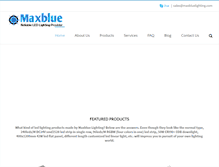 Tablet Screenshot of maxbluelighting.com